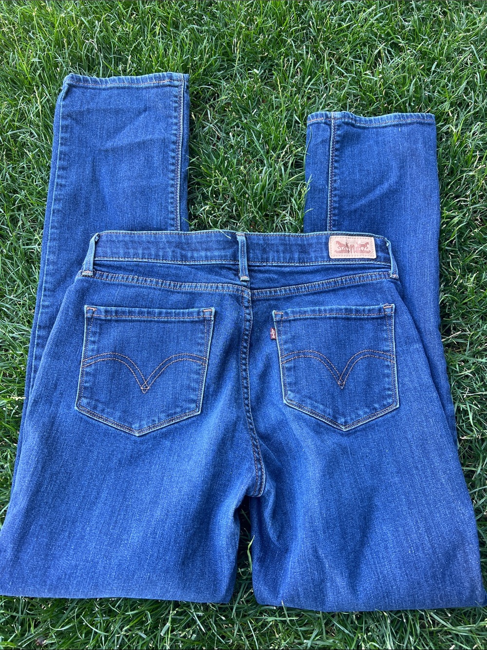 Levi’s Strauss Perfect Waist 525 Straight Leg Dark blue Jeans - very good . - Picture 2 of 6